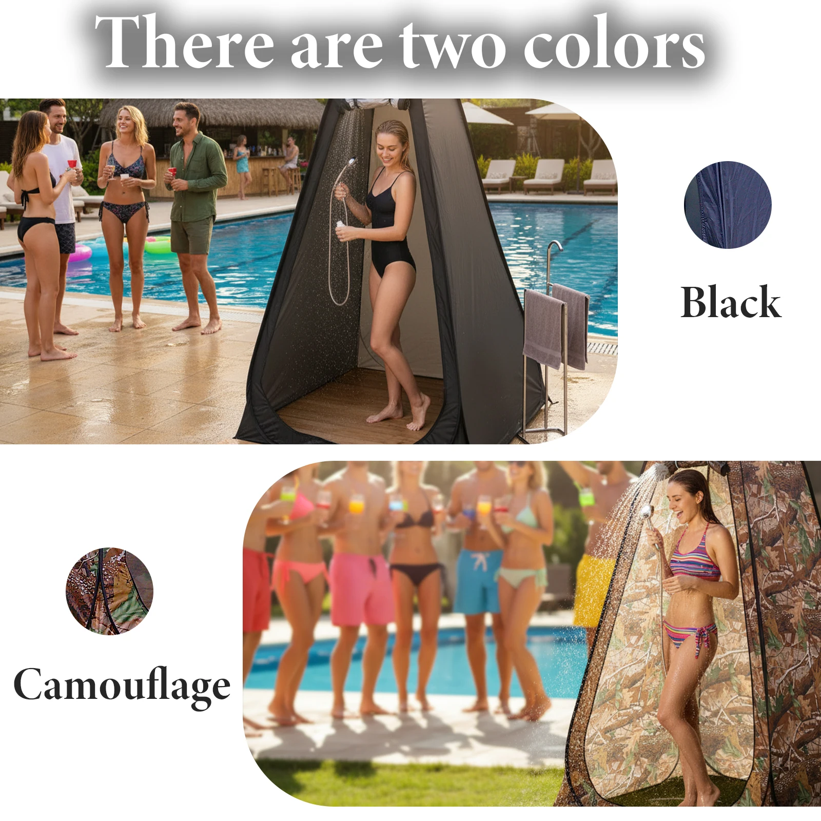 Portable Pop-Up Privacy Tent Outdoor Shower Camping Toilet Rain Shelter Easy Setup Foldable with Storage Bag