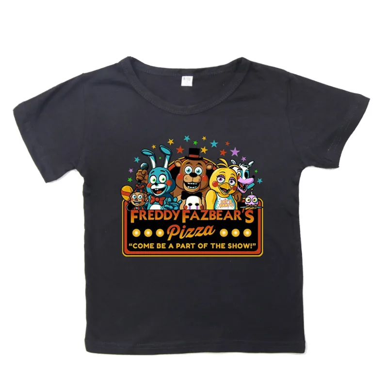 Camiseta básica con estampado de dibujos animados de oso de juguete, jersey informal de verano para niños, camiseta de manga corta, ropa para niñas, ropa para niños