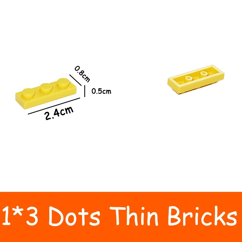 100 peças 3623 tamanho 1x3 tijolos pontos moc montar partículas 1*3 blocos de construção diy brinquedo educacional criativo para crianças