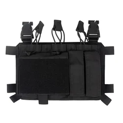 DOPE Pouch Front Flap Double Stack Abdominal Fanny Pack Tactical Airsoft Triple Mag Pouch for FCPC FCSK Hunting Vest