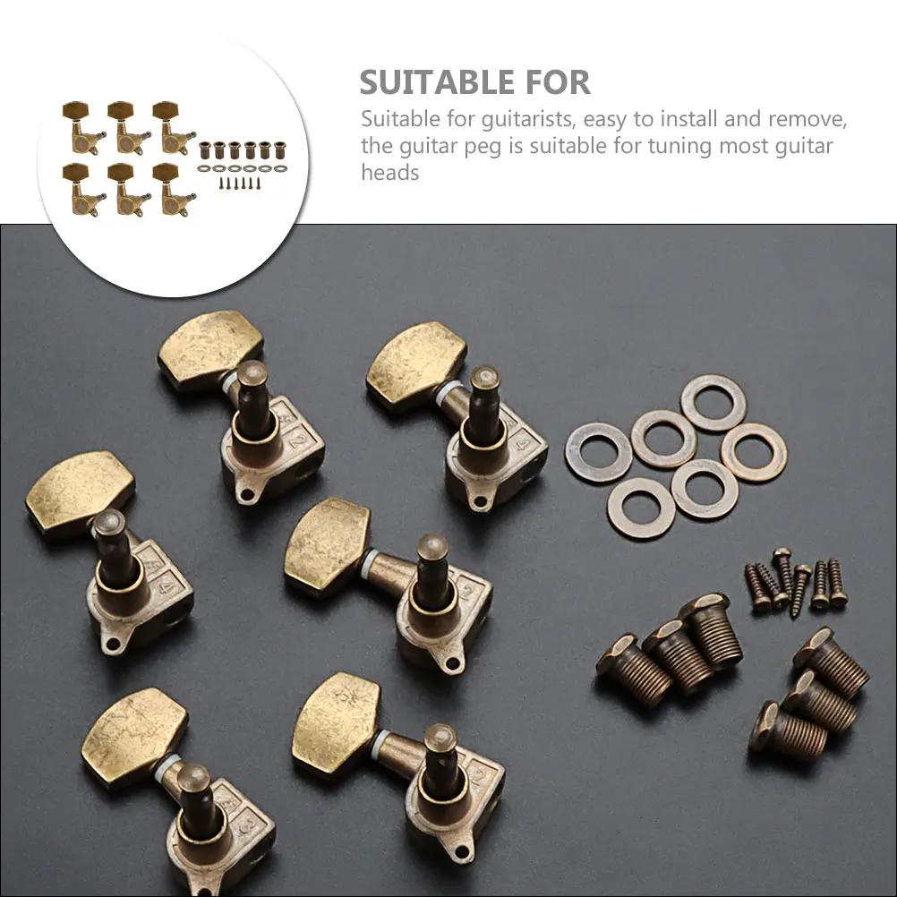 

6 Pcs Guitar String Alignment Repair Tools Acoustic Tuning Machines Peg Metal for Beginners Pegs Precision