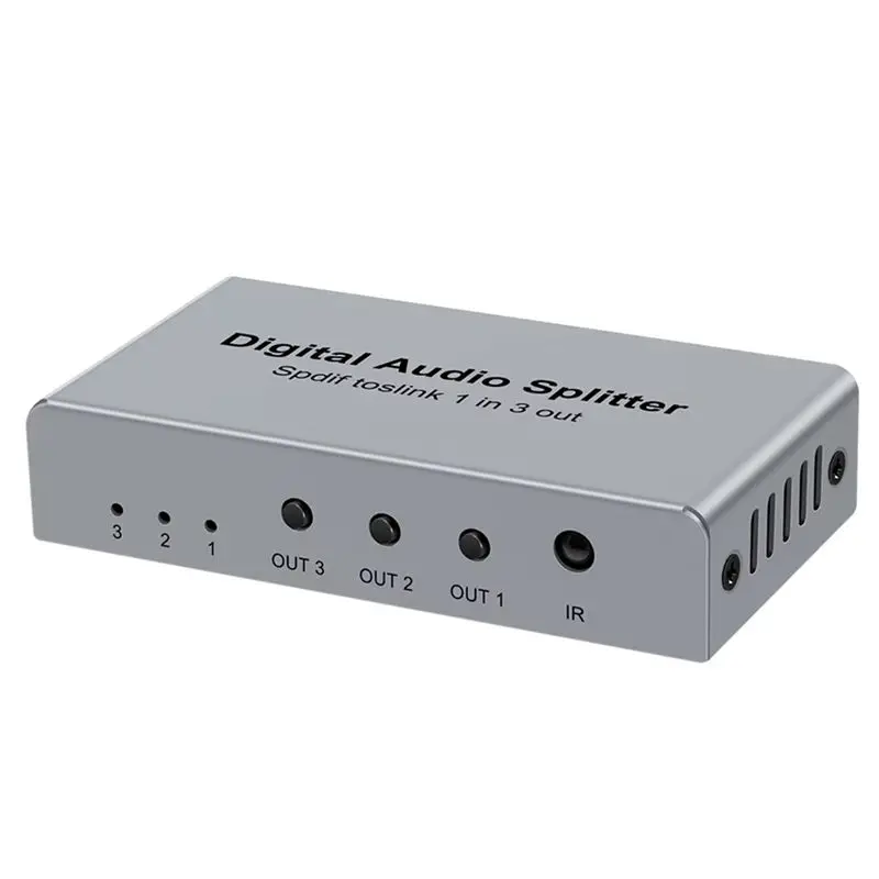 Répartiteur optique numérique SPDIF TOSLINK, répartiteur audio optique numérique 1 entrée 3 sorties, prise en charge du format audio LPCM2.0 Doldy-A25R