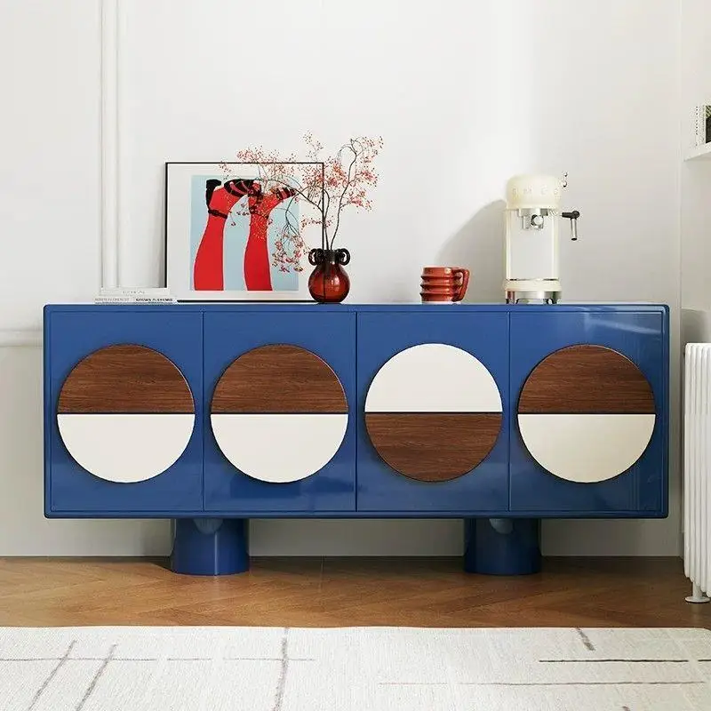 Modern light luxury entrance hall entrance cabinet, wall storage French minimalist  side partition decorative cabinet