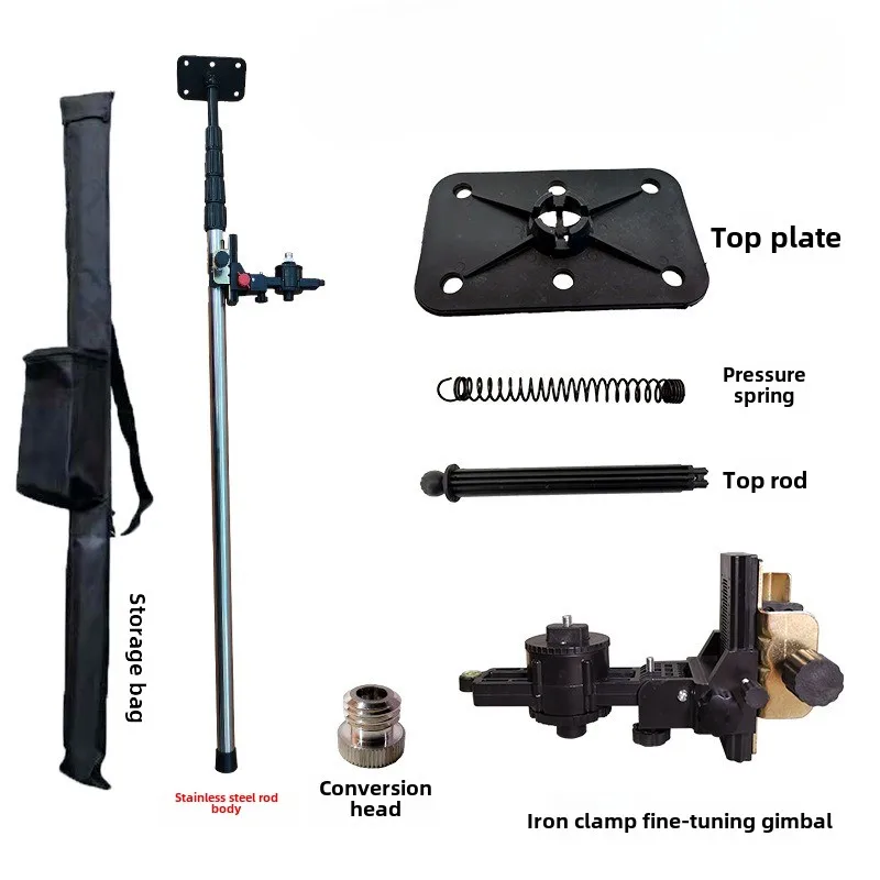 الفولاذ المقاوم للصدأ مستوى الليزر رفع دعم قضيب لمط مستوى الليزر الملحقات السقف دعم أجزاء الأداة المهنية