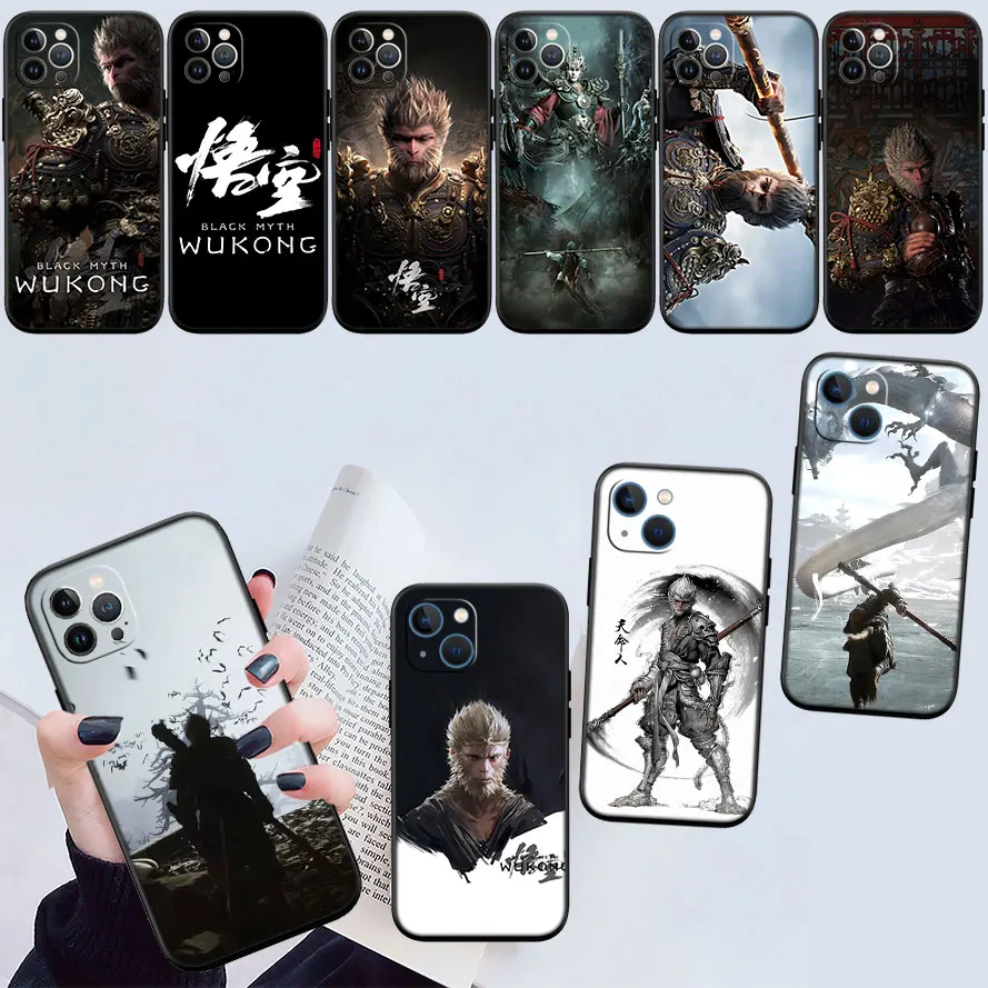 Black Myth Wukong New High-End Cell Phones Case for iPhone 16 15 14 13 12 Pro Max Plus Mini