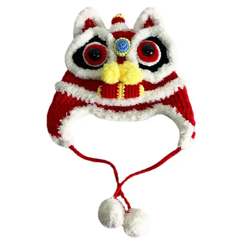 2023 Rabbit Year Mascot Hat Chinese Feel Red Hat For Spring Festival Well Stitched Cute Chinese New Year Decorations For Women