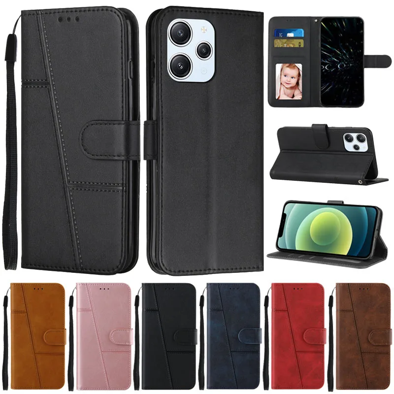 For Xiaomi Poco M6 Pro 5G Case Flip Wallet Book Cover for Coque Xiaomi POCO M6 Pro PocoM6 M 6 Pro 5G Leather Protect Phone Case