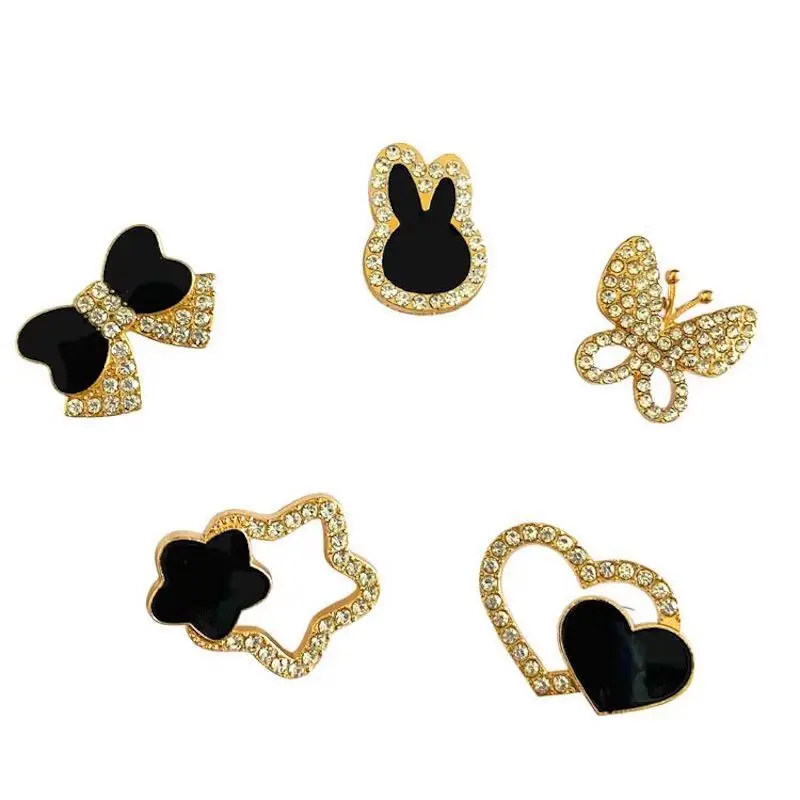 5/7pcs Luxury Shoe Charms Metal Shoe Decorations Pins for Sandal Vintage Accessories Pearls Clog Buckles for Women Girls Gifts