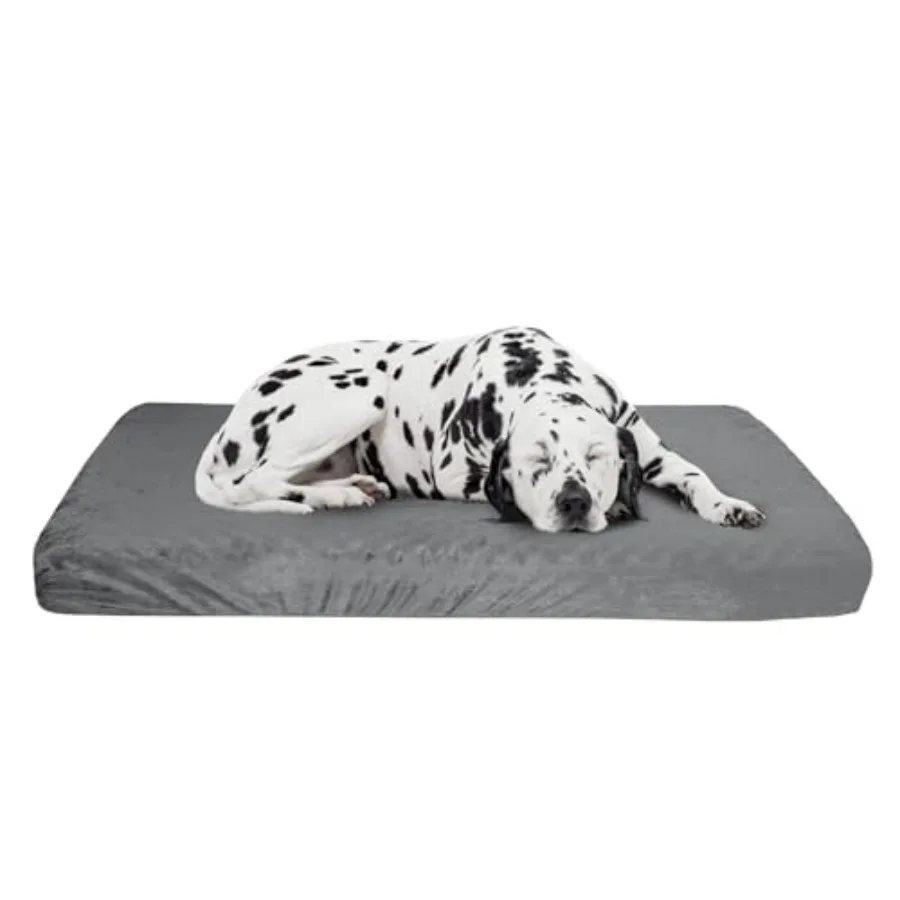 

Orthopedic Dog Bed - 2-Layer Pet Bed for Floor, Kennel, or Crate with Removable Washable Cover - 46x27 Dog Bed for Dogs by