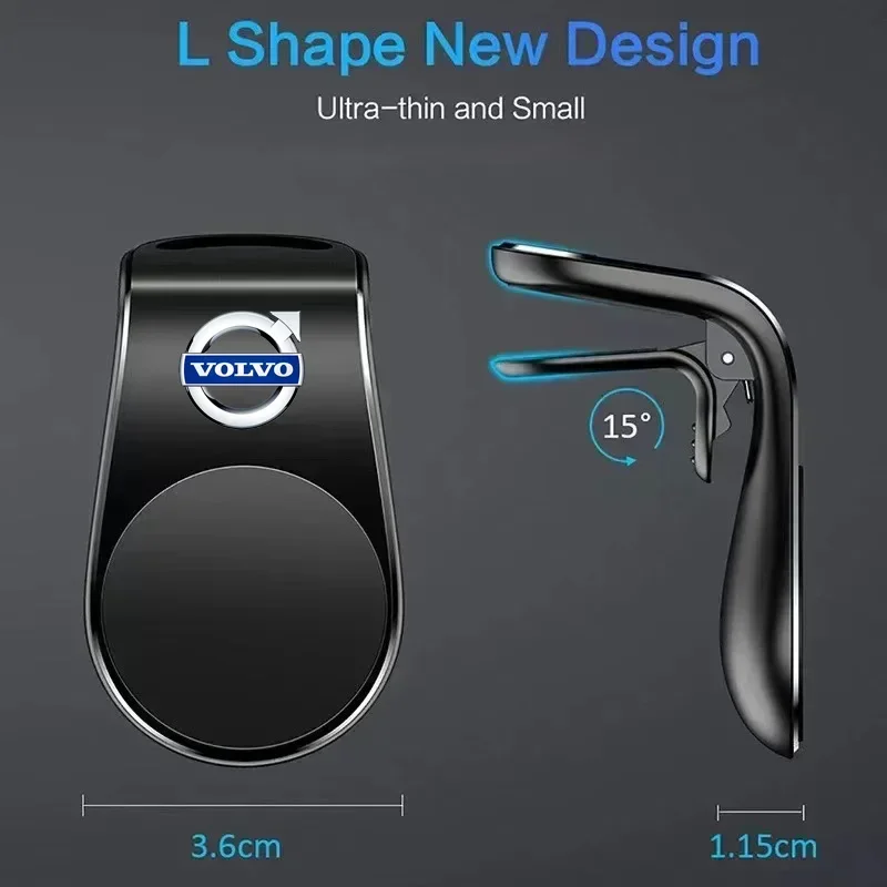 حامل هاتف السيارة المغناطيسي الفائق مناسب لفولفو V40 V50 S80 XC60 XC40 XC90 S40 S60 S90 V40 V50 V60 V90