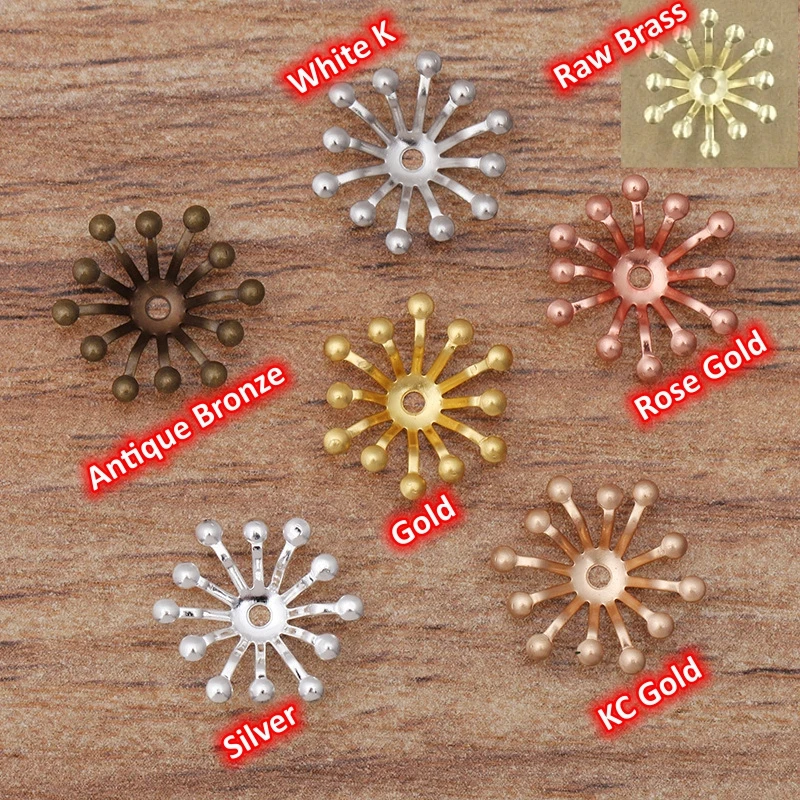 BoYuTe Wholesale Brass Flower Bead Caps Handmade Materials Diy Jewelry Accessories and Components