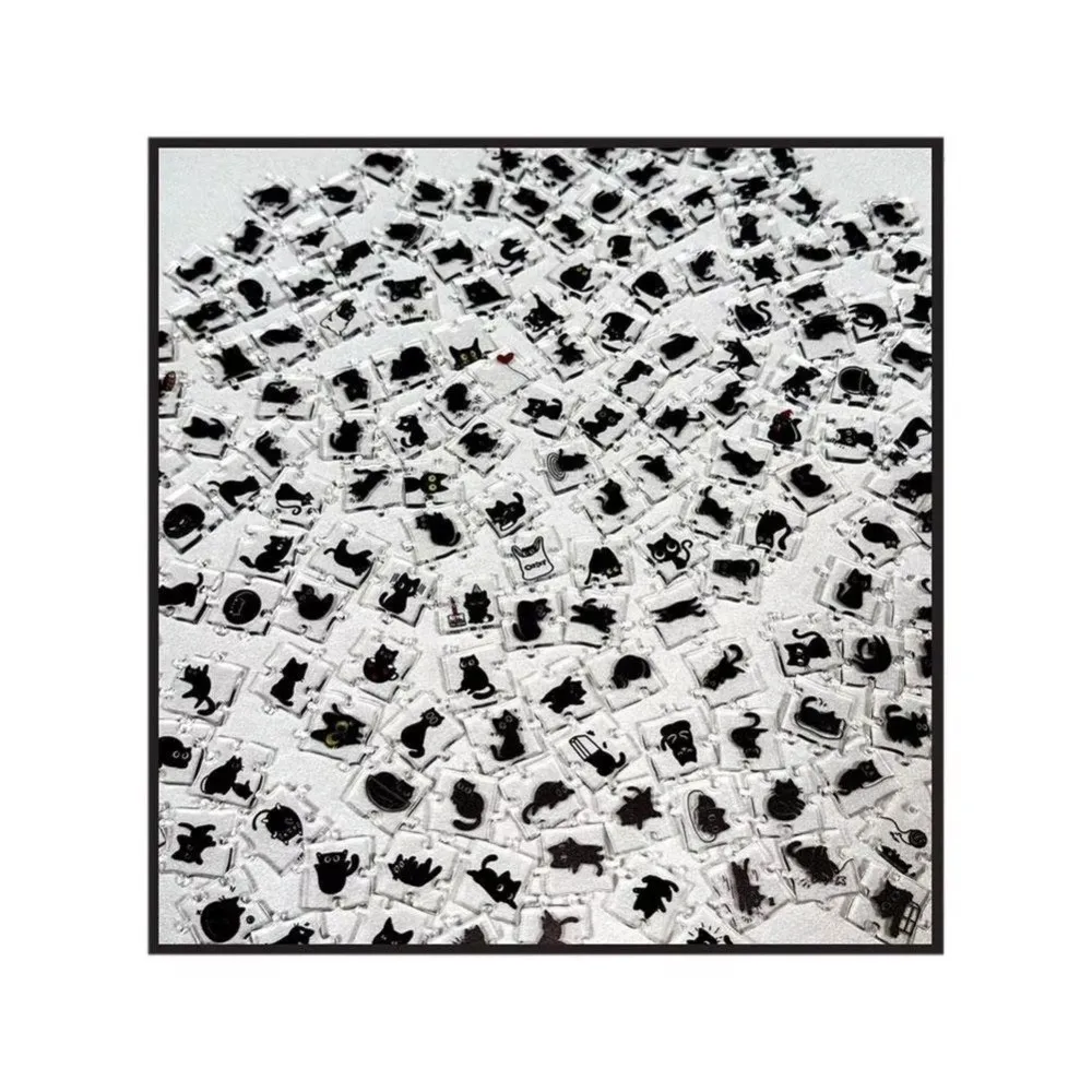 Irregular Piece Acrylic Cat Puzzle Transparency Non-Repeating Pattern Cat Jigsaw Puzzle Cat Themed Artwork Animal Jigsaw Puzzle view 4