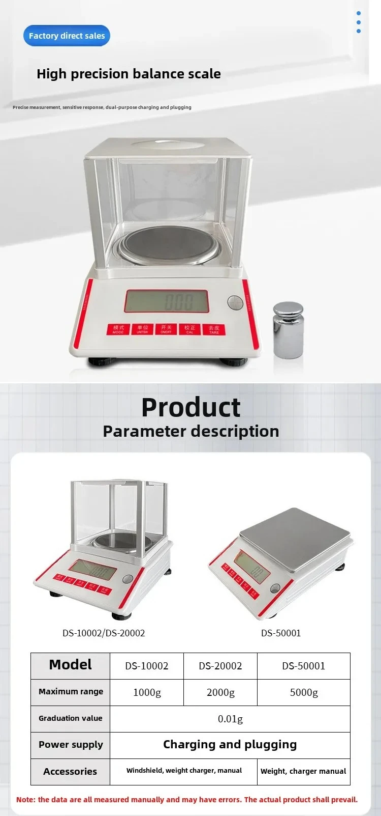 Precision electronic balance scale 0.1g