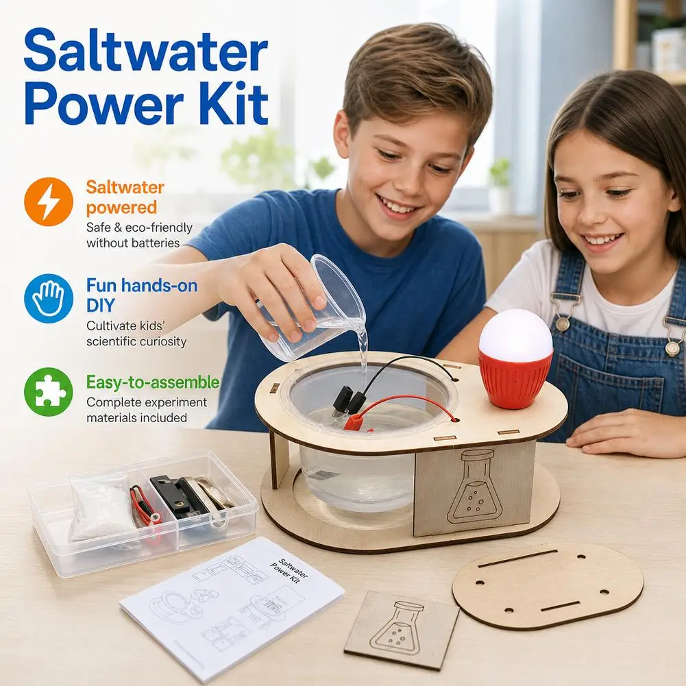 DIY DIY Salt Water Power Generation LED Light STEM Educational Science Kit Electrochemistry Experiment Easy Assembly Learning Toy - Aliexpress Deal