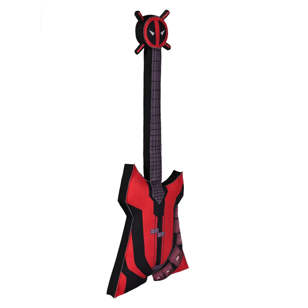 Fancy Wade Wilson Guitar For Men Game Super Villain Dead Cosplay Costume Accessories Man Fantasia Guitar Man Halloween Prop