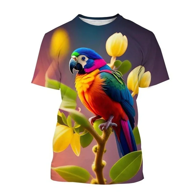 3D Printed Cute Animal Parrots T Shirt Psittaciformes Graphic T-shirts For Men Kid Fashion Funny Tee Shirts Harajuku Top Clothes