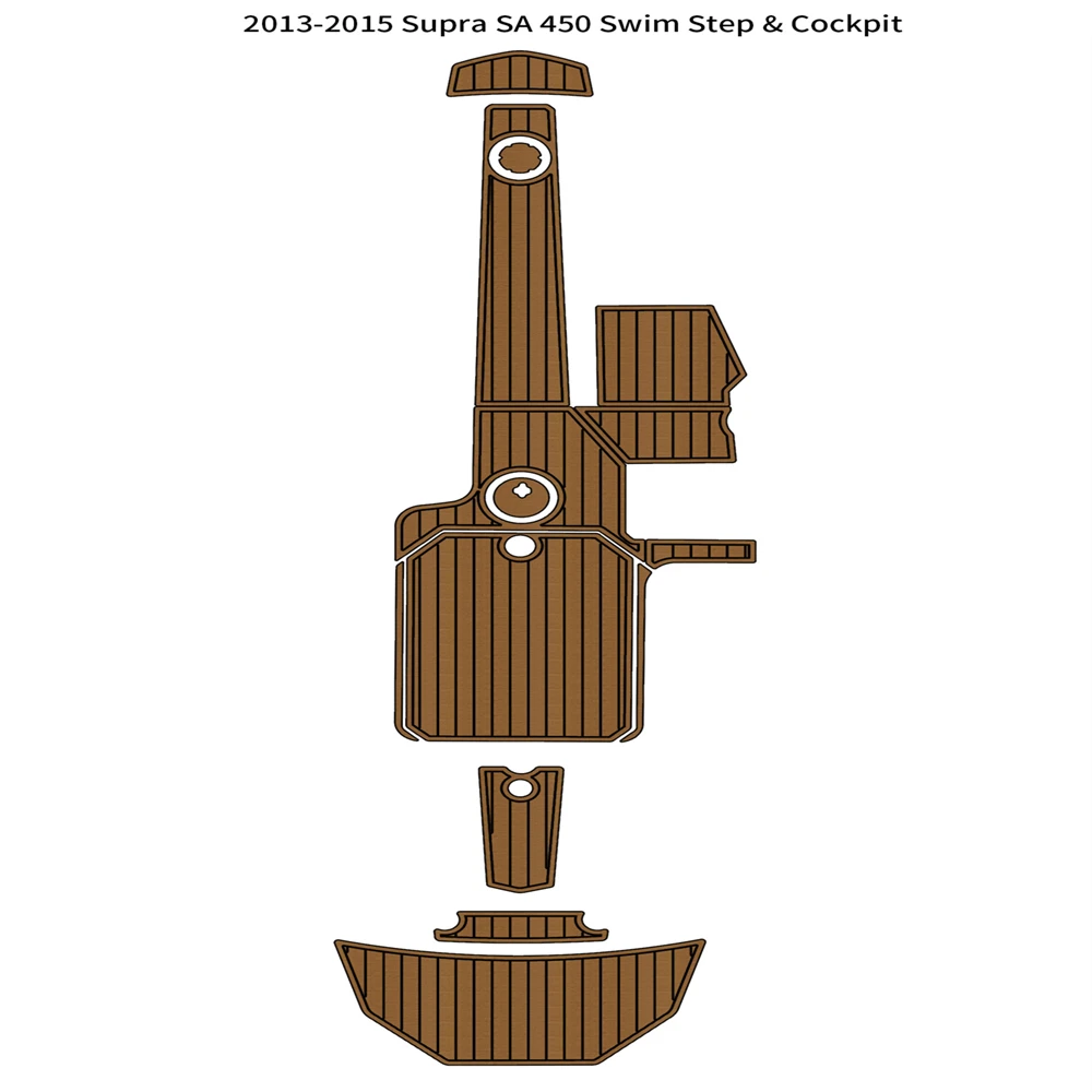 

2013-2015 Supra SA 450 Swim Step Cockpit Boat EVA Faux Foam Teak Deck Floor Pad