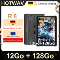 Rugged Tablet HOTWAV R8, 12 (4+8) Go + 128Go, 10.1'', 5MP Front + 13MP Rear Cameras, Android 14.0, 10800mAh Battery, Dual SIM, GPS, 4G