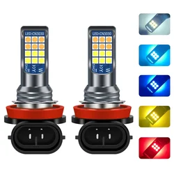 2x NEW Two Colors H11 H8 9006 HB4 HB3 H16 H10 PSX24W PSX26W P13W Car Fog Light Bulb Day Driving Running Light White Yellow Green