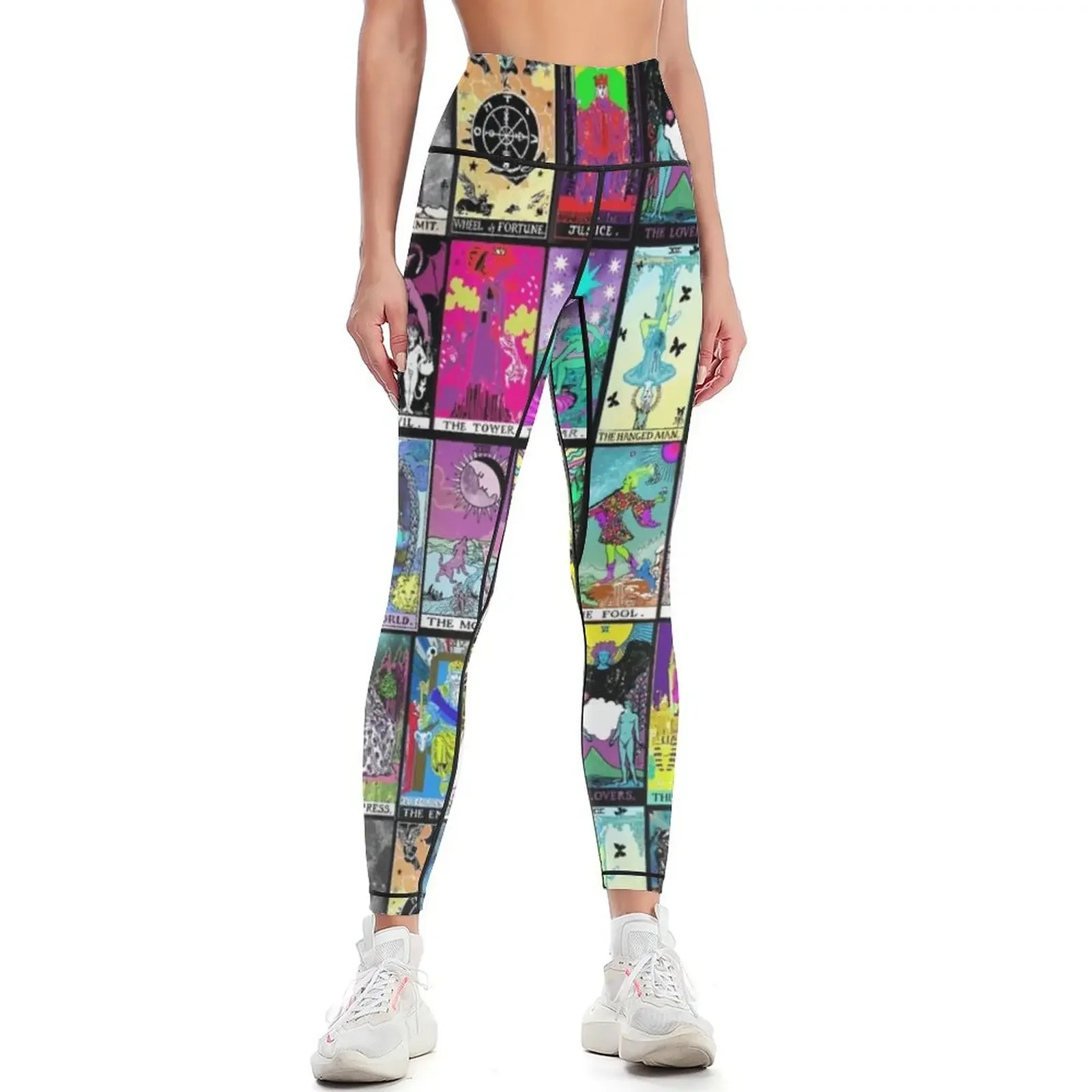 

Tarot Card Pattern Leggings Women's sportswear sports tennis for push up fitness Women's fitness Womens Leggings