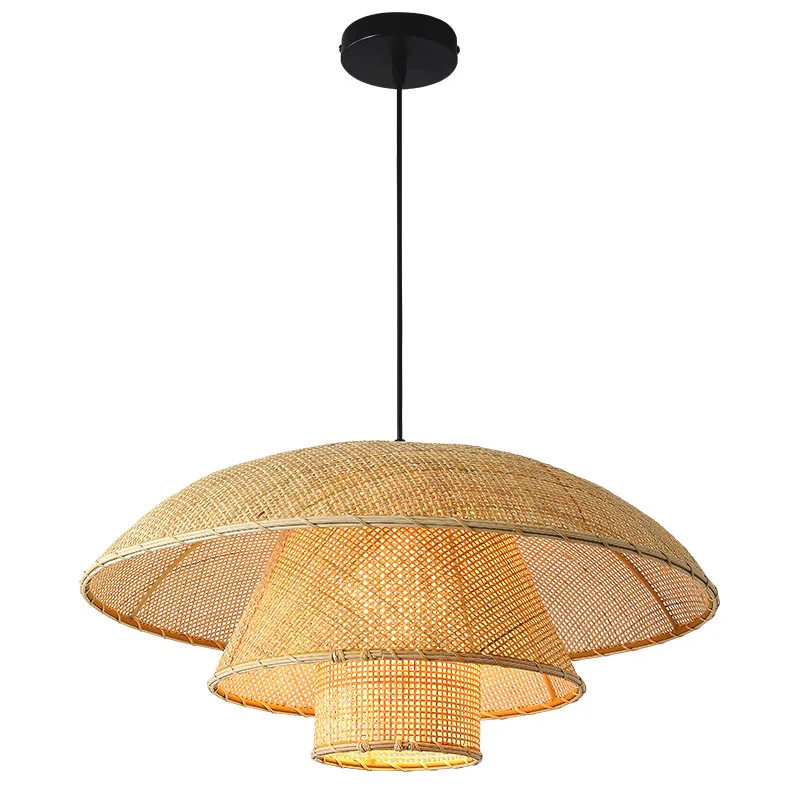 Japanese rattan chandelier wabi wind living room restaurant bed and breakfast lighting hotel chandelier