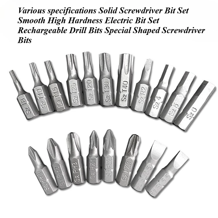 Hexagonal 25mm Solid Screwdriver Bit Set hexagonal alien bits High Hardness Electric Bit Set Rechargeable Drill Bits Special