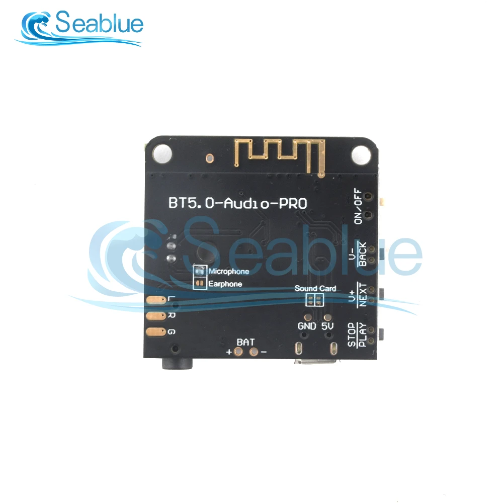 3.7-5V DIY Bluetooth Audio Receiver Board Bluetooth 5.0 Module Automotive Sound Module Bluetooth Receiver Speaker Board With Mic