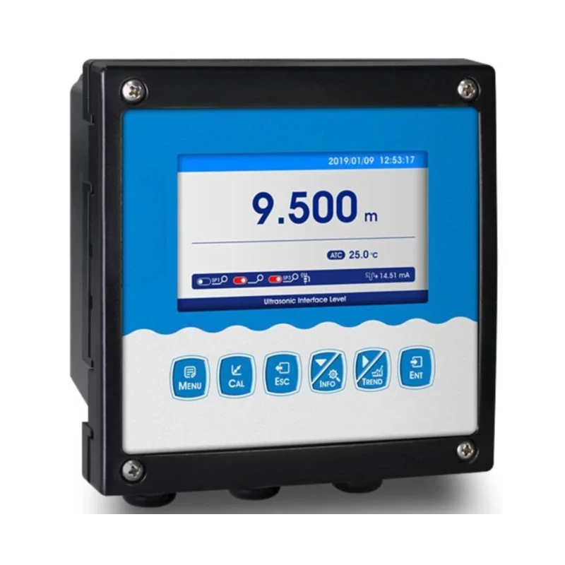 

Ultrasonic Sludge Level Analyzer Meter Controller wastewater sewage Data record curve display 4-20mA RS485 Modbus rtu customize