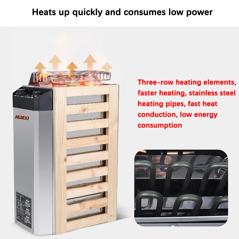 3KW/3.6KW Sauna Heater 220V Sauna Steam Generator Home Use Heating Furnace Room Dry Equipment Internal Control External Stove