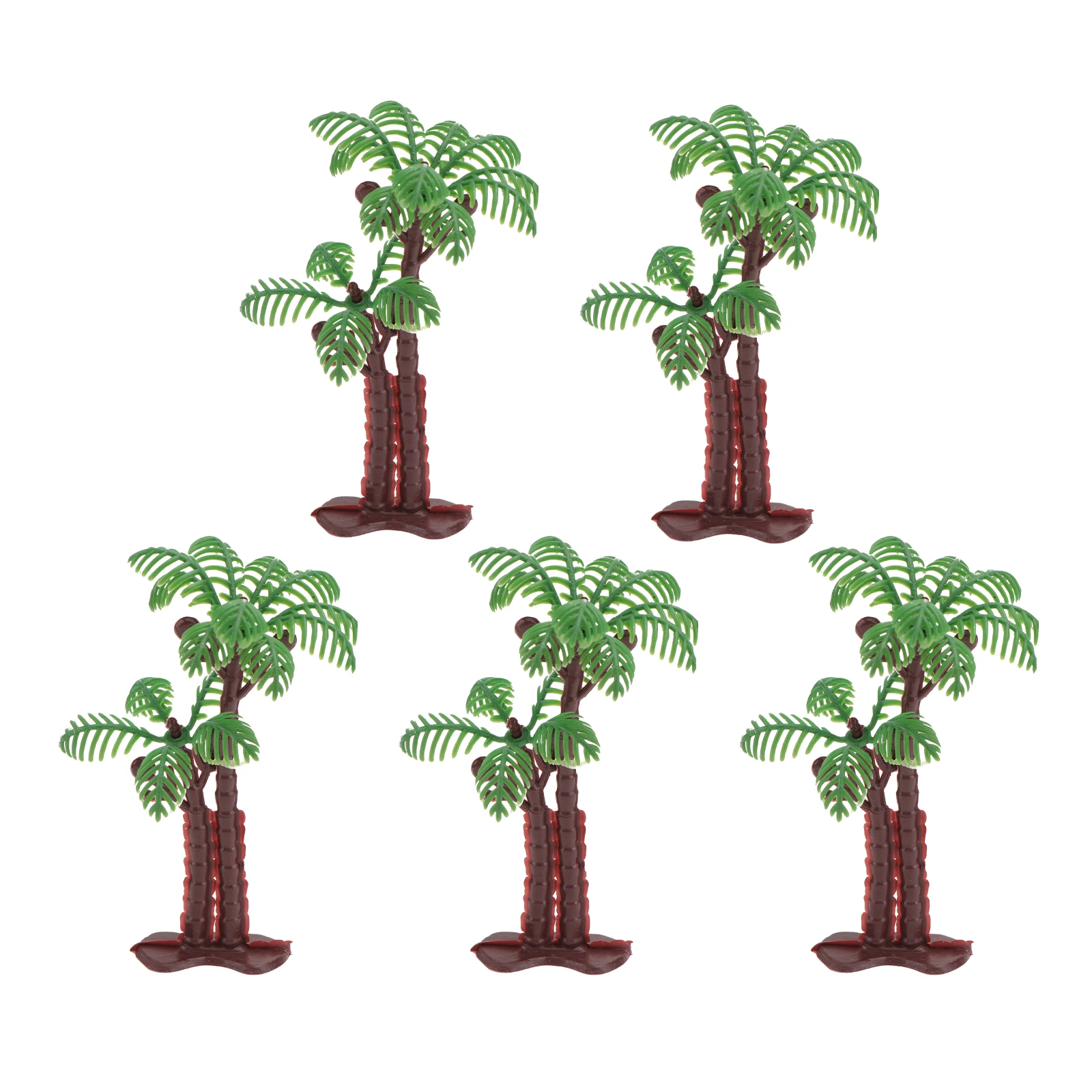 

50pcs Simulation Plant Decorative Coconut Trees Artificial Aquatic Plant For Fish Tank Aquarium Fresh Salt Water Green Realistic