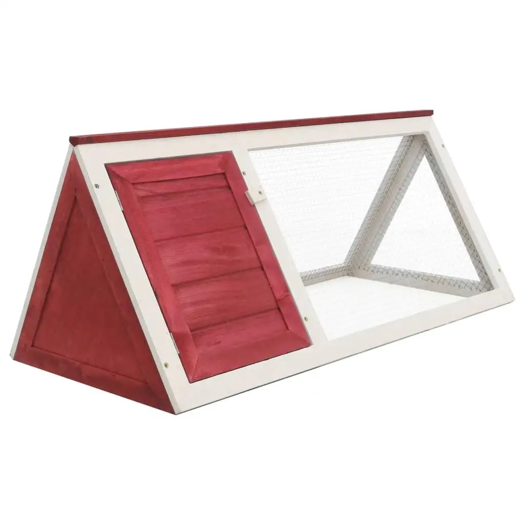 

Red Wooden Rabbit Cage - Spacious, Durable, Perfect for Pet Bunnies