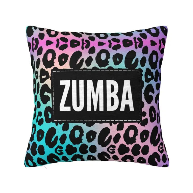 Custom Colourful Zumbas Dance Leopard Pillow Case Nordic Cushion Cover Velvet Pillowcase