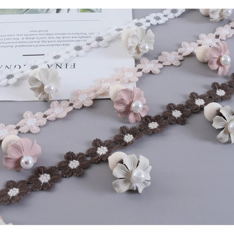 QGVLish 6M Flower Ball Curtain Tassel Fringe Lace Trim DIY For Sofa Stage Valance Edge Lace Ribbon Belt Curtain Accessories