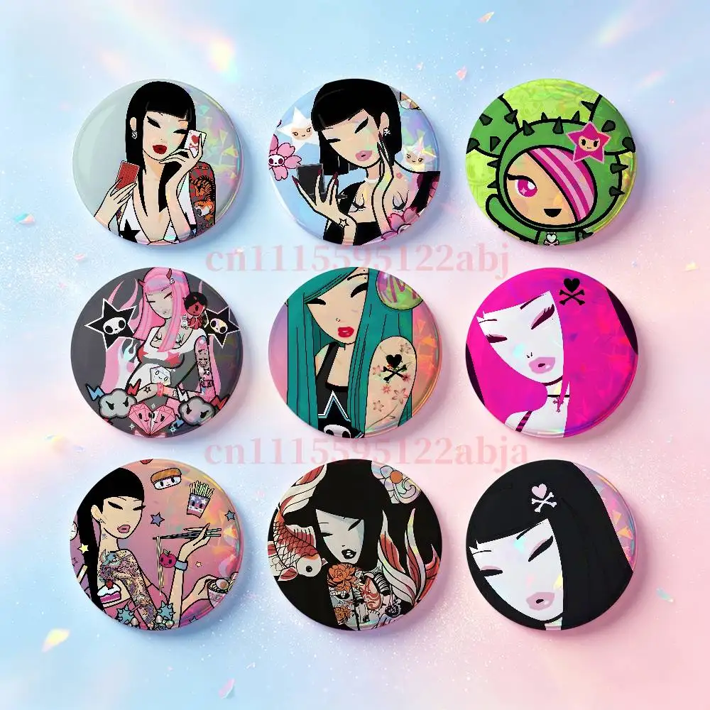 Fashion T-tokidokiS Badges Round Nijigen Otaku Culture IP peripheral products 58mm 44mm 32mm 75mm 25mm Mini