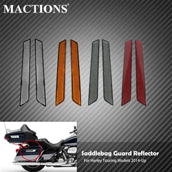 2xMotorrad Satteltaschenschutz Reflektorabdeckung für Harley Touring Street Glide Road King Electra Tri Glide CVO FLT/FLHT 2014-2024