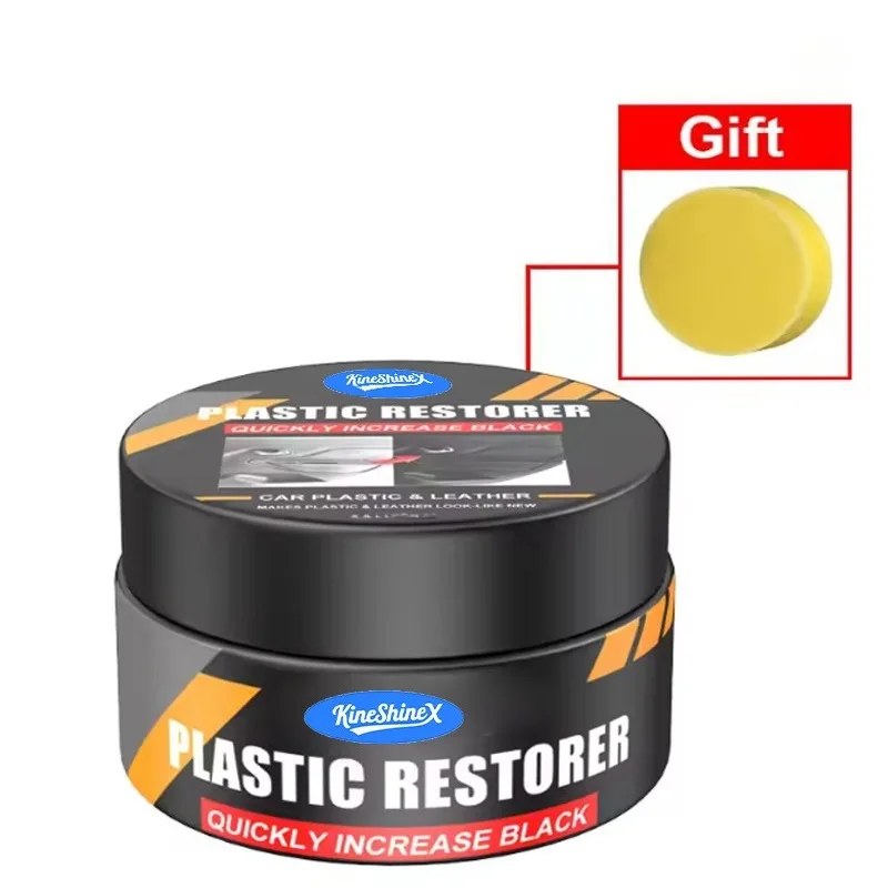 Car Plastic Restorer Crystal Clear Auto Interior Leather & Panel Renewal Wax Coating Agent Back To Black Gloss Car Wax Polish
