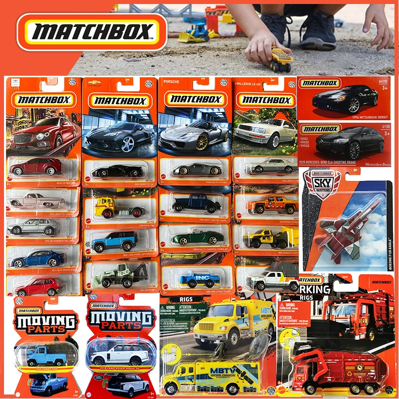 In Stock Matchbox Car Collection 2025-Mainline 1:64 Scale Off-Roaders Rescue Trucks Tesla Ford Die-Cast Model Automobiles Cars