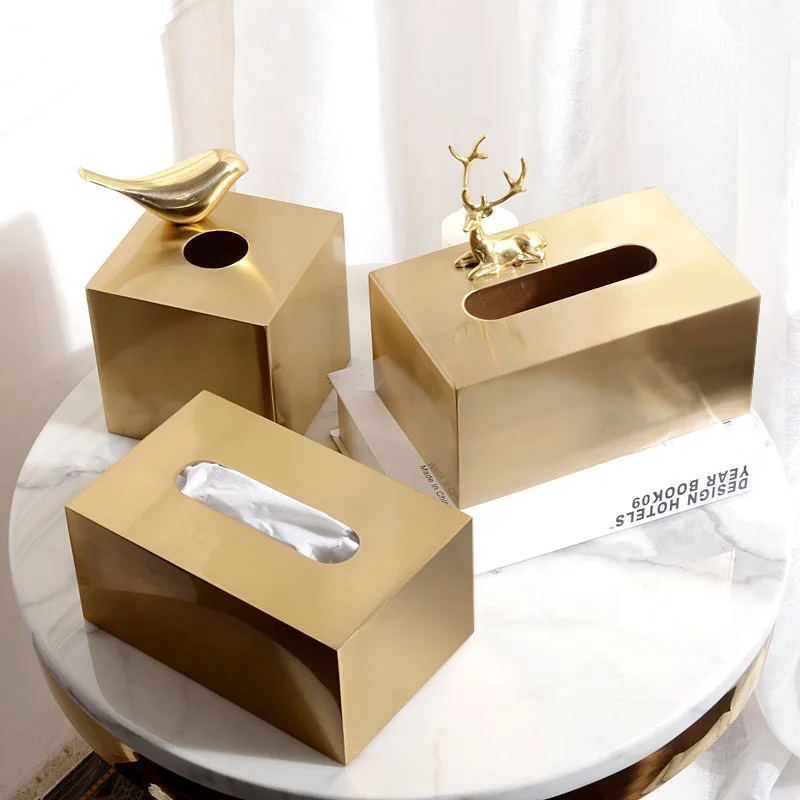 

Metal Tissue Box Tissue Storage Boxes Paper Box Napkin Boxes Paper Holder luxury metal tissue napkin box