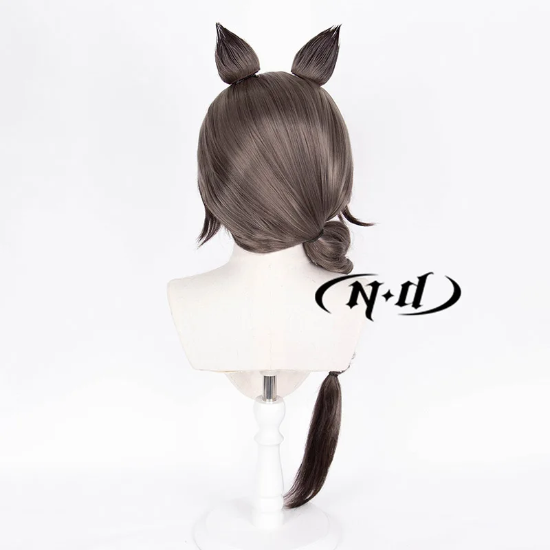 ND Game Arknights Cosplay Pruiken Boete Cosplay Lang Bruin Haar Pruiken Hittebestendige Synthetische voor Comic Con Coser Kostuum Partij