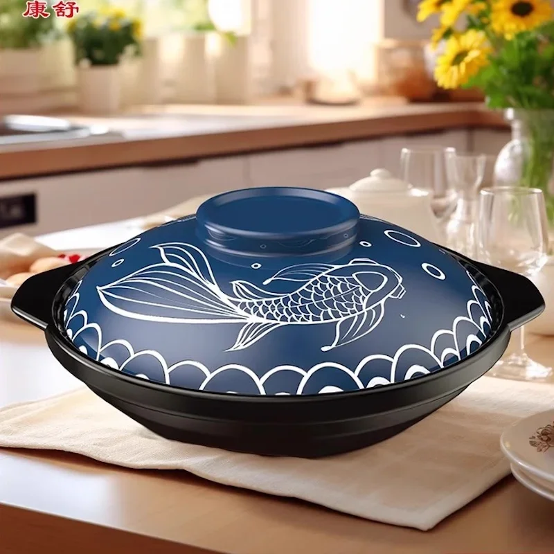 4l Auflauf geschirr Herd Keramik Kochgeschirr Topf Topf Küchen töpfe zum Kochen hitze beständige Home Tontopf zum Kochen Eintopf Topf