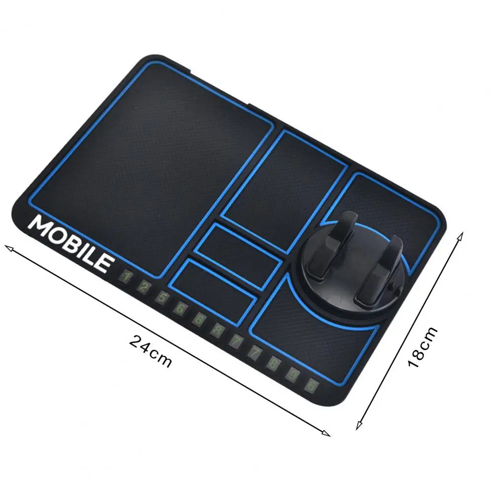 Alfombrilla antideslizante para coche, soporte giratorio para teléfono con número de estacionamiento, alfombrilla antideslizante para salpicadero de coche, Universal, Suv, camión, vehículo