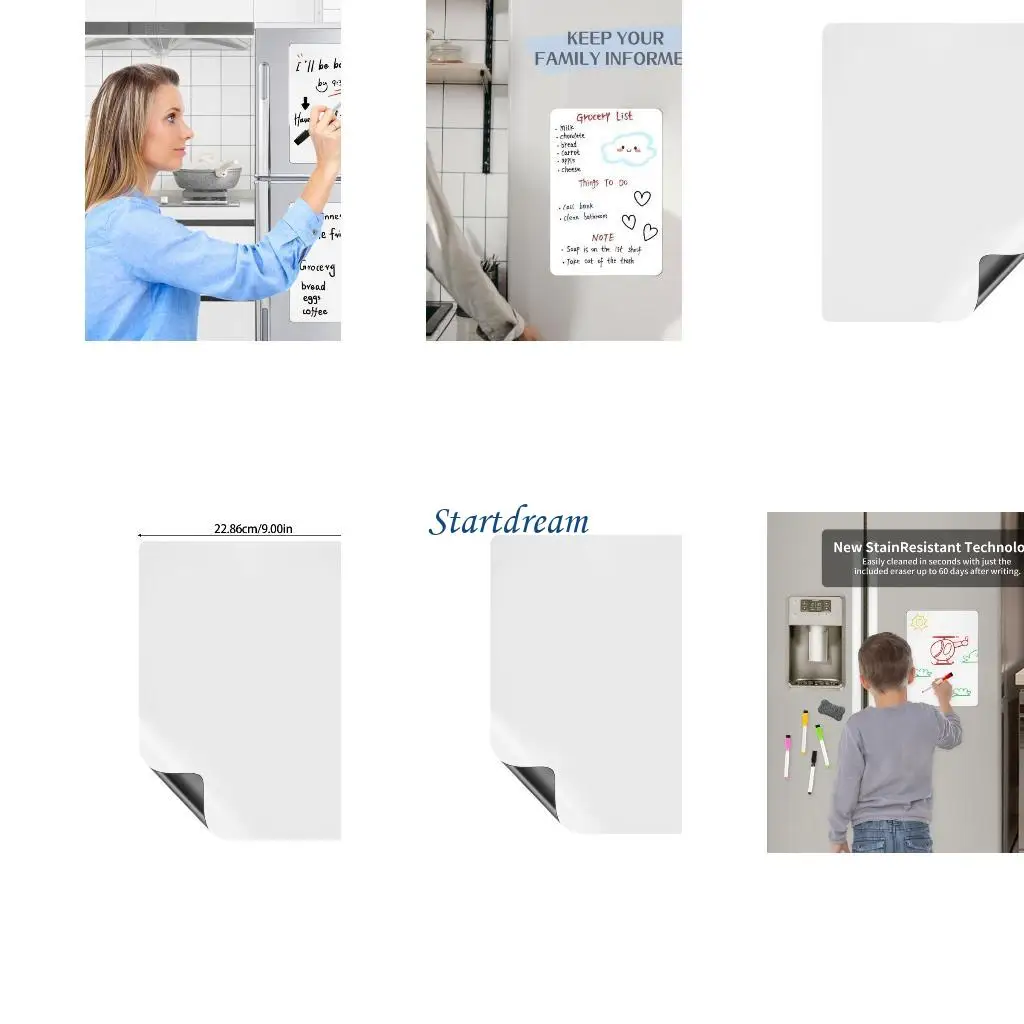 

Fridge Whiteboard Film Dry Erases Whiteboard Easy to Write and Clean K92C