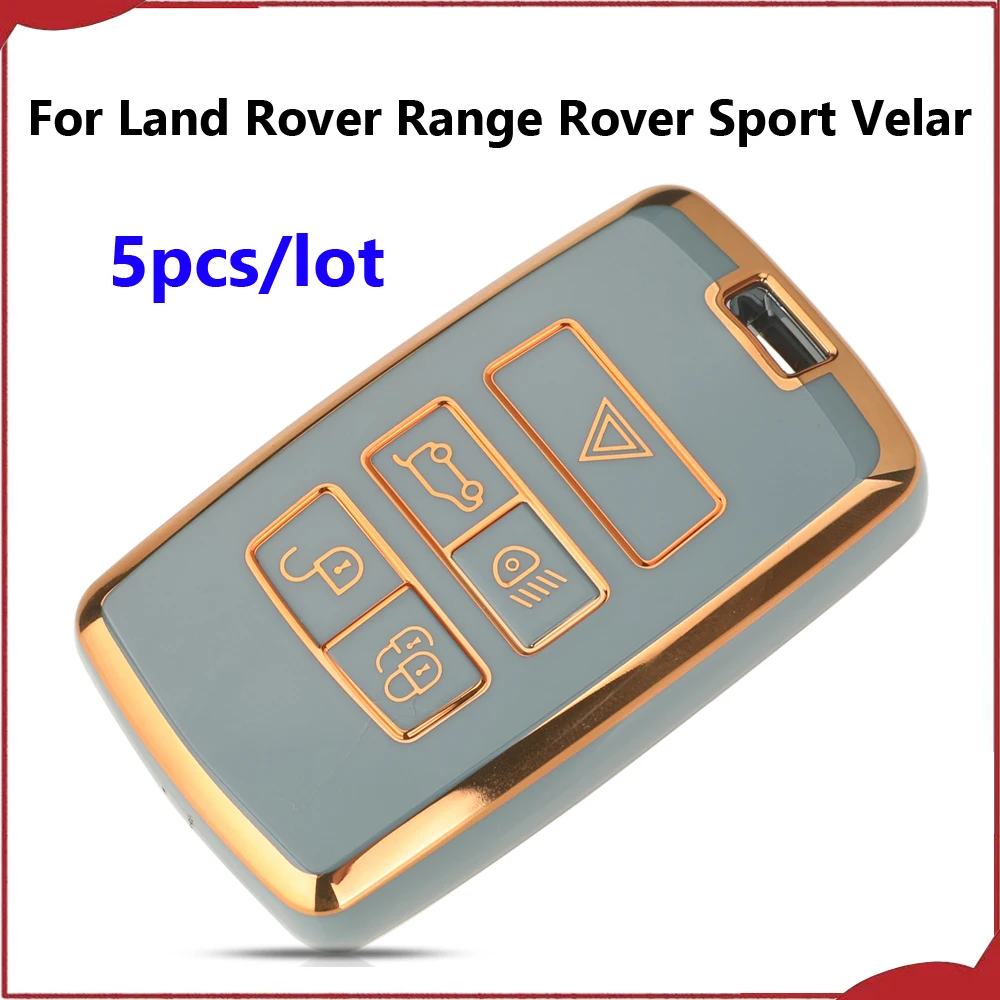 Jingyuqin New 5pcs Soft TPU Key Case For Land Rover Range Rover Sport Velar Evoque Freelander Discovery Jaguar XF XJ XJL XE
