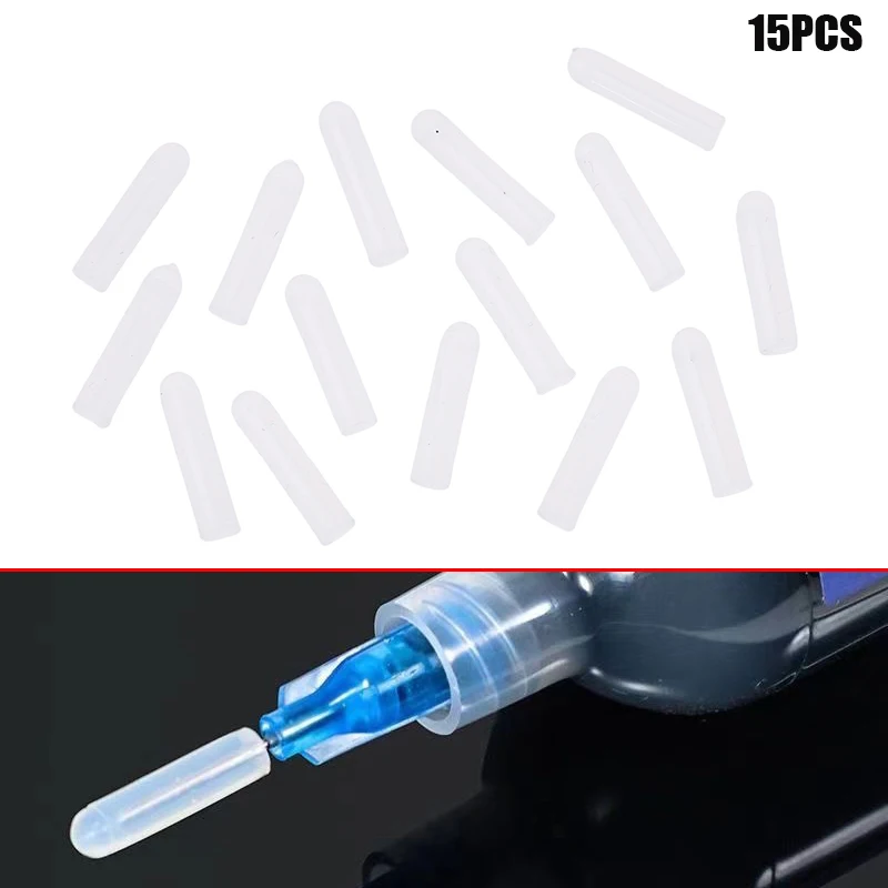 15PCS Special Silicone Plug Head Use For 0.4-1.2mm Glue Dispensing Syringe Needle Seal Prevent Glue From Solidifying