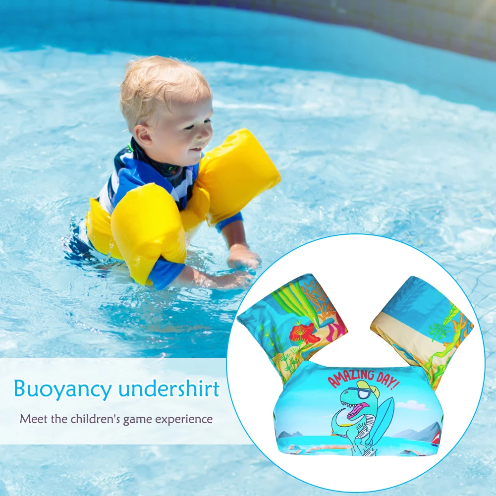 Baby Float Cartoon Arm Sleeve Life Jacket Swimsuit Foam Safety Swimming Training Floating Pool Float Swimming Ring Children Swim