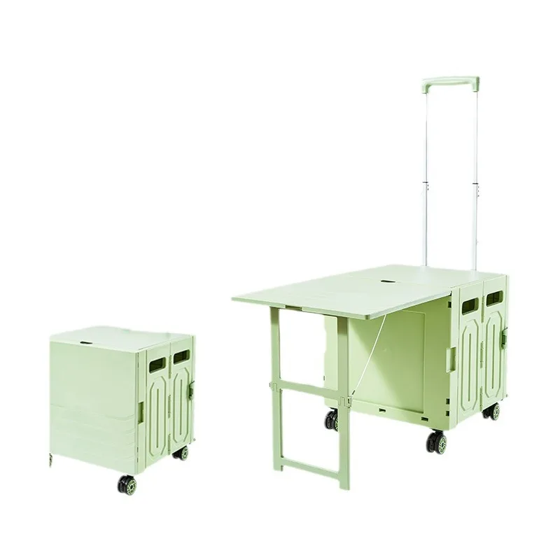 LMM outdoor camper foldable table supermarket folding small pull cart