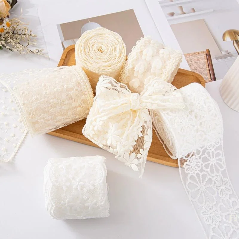 [YU]Lace Ribbon Star Floral Embroidered Ribbon For Gift Flower Sewing Accessories Party Wedding Decoration Packing Tape