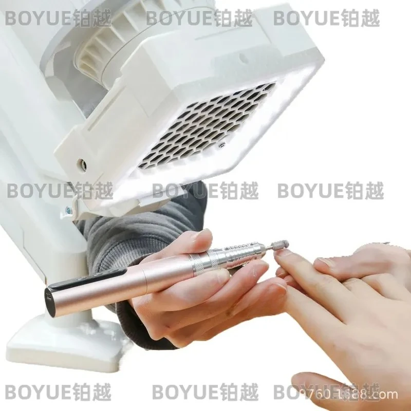 Wood Carving Dust Collector with UV Lamp Bracket Air Purification Vacuum Cleaner for Nail Art Engraving Desktop Unit
