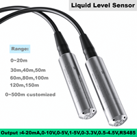 50M Range Hydrostatic Liquid Level Transmitter 4-20mA 0-10V 0-3.3V RS485 Output Water Pressure Level Sensor Probe 5M 10M 25M 30M