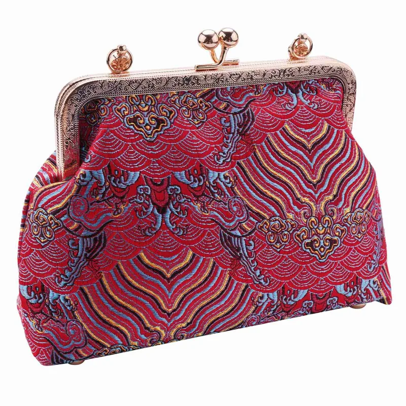 Retro Su Haiya Wind Cloth Bag temperamento elegante nappa Cheongsam Bag Gold Banquet Bag pacchetto diagonale portatile